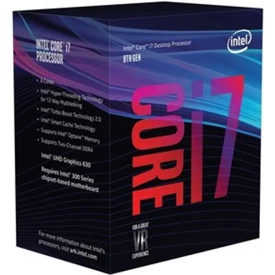 Produktbild von Intel Core i7 8700 - 3.2 GHz - 6 Kerne - 12 Threads - 12 MB Cache-Speicher - LGA1151 Socket - OEM