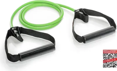Produktbild von Gymstick Widerstandskabel Medium (Grün) mit Handgriffen