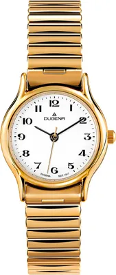Produktbild von Dugena Damenuhr 4460535 Vintage Comfort, Quarz, Edelstahl, Mineralglas, Zugband