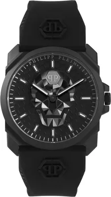 Produktbild von Philipp Plein PWLAA0422 THE $KULL KING schwarz Silikon Herren Uhr NEU