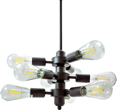 Obrázok produktu pre Závesná lampa OREBRO čierna 9xE27x10W kov rozmery: 150x25x25 cm IP20 Polux