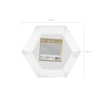 Produktbild von Pappteller Blätter 23cm rosa gold 6er Set