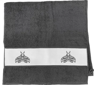 Produktbild von Huuraa Handtuch Totenkopfschwärmer Motte 50x100cm Graphite Baumwolle Handtuch Geschenkidee