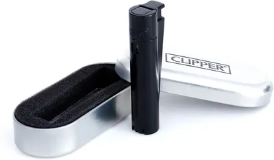 Produktbild von Feuerzeug Clipper Metallfeuerzeug Jet-Flame Schwarz - Clipper Sturmfeuerzeug