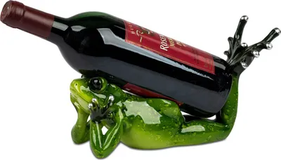Produktbild von Formano Flaschenhalter handbemalt Froschhausen 26 cm lustige Figur