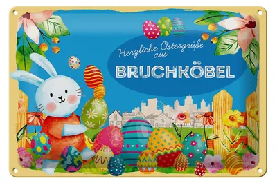 Produktbild von Blechschild Ostern Ostergrüße 30x20cm BRUCHKÖBEL