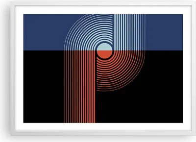 Produktbild von Gerahmtes Poster - Weißer Rahmen - Abstraktion Moderne Minimalismus - 70x50 cm - Wand Bild - Wanddeko - Wandbilder - Kunstposter - Wandposter - Bilderrahmen - Bilder - Kunstdruck - P2WAA70x50-4520