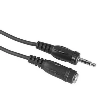 Produktbild von Hama 00030449, 3.5mm, Männlich, 3.5mm, Weiblich, 5 m, Schwarz