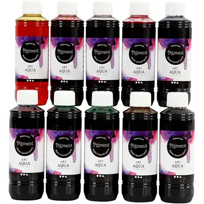 Produktbild von Flüssige Aquarellfarbe, Sortierte Farben, 10x250 ml/ 1 Pck [HOB-34398]