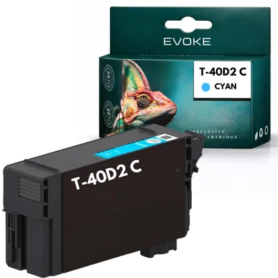 Immagine prodotto di Cartucce compatibili Evoke per stampante Epson T40D2 C13T40D240, ciano, capacità 60 ml, compatibili con i modelli SureColor SC-T2100, T3100, T3100M, T3100N e T5100