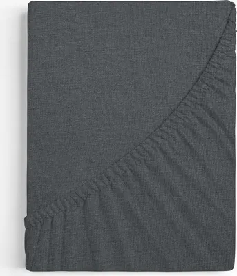 Produktbild von Terra Beds Premium Spannbettlaken - 100% Hochwertiges Baumwoll Jersey Bettlaken 180x200 cm, Anthrazit Grau