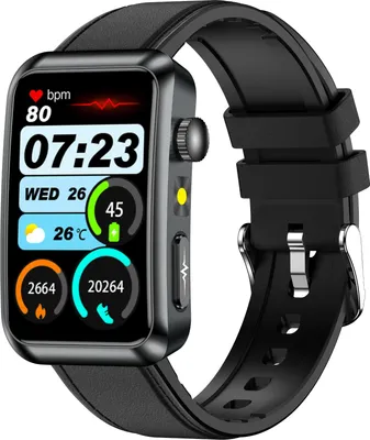 Obrázok produktu pre INF TK77 Smartwatch: EKG, Meranie srdcovej frekvencie a zdravia, kompatibilné čierna