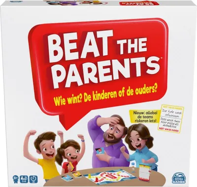 Produktbild von Spin Master Gesellschaftsspiel Beat the Parents - Familienspiel Trivia Herausforderung