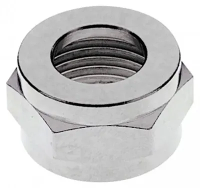 Produktbild von Sechskantmutter 1/2", Messing vernickelt