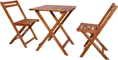 Obrázek produktu pro 3dílný skládací bistro set masivní akáciové dřevo