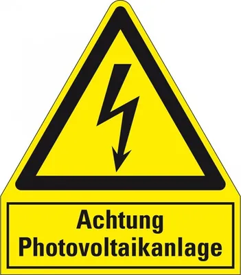 Produktbild von Dreifke® Warn-Kombidreieck Achtung Photovoltaikanlage, praxisbewährt, Kunstst...