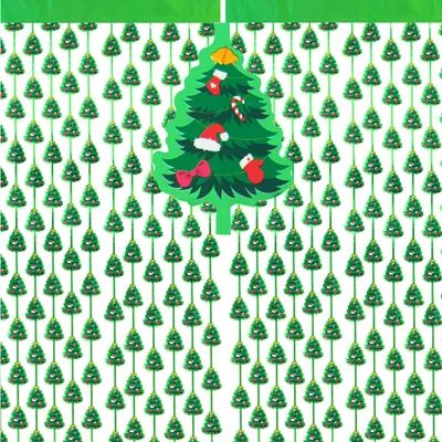 Image de Rideaux décoratifs "Lametta" - Effet scintillant - Lot de 2, couleur verte, dimensions 100 x 200 cm