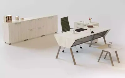 Produktbild von Tisch Schreibtisch Aktenschrank Holz mit 2 Kommoden und Couchtisch 4tlg.