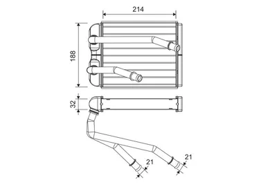 Produktbild von VALEO 811598 Wärmetauscher Innenraumheizung Kühler für VW Transporter V Bus (7HB, 7HJ, 7EB, 7EJ, 7EF, 7EG, 7HF, 7EC) Multivan V Multivan VI