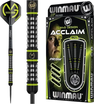 Produktbild von WINMAU MvG Acclaim Dartpfeile Wolframstahlspitze 25 g 3er-Set Flights+Schäften