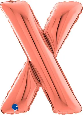 Produktbild von Riesenbuchstabe Folienballon 26"/66cm | Rosegold #X
