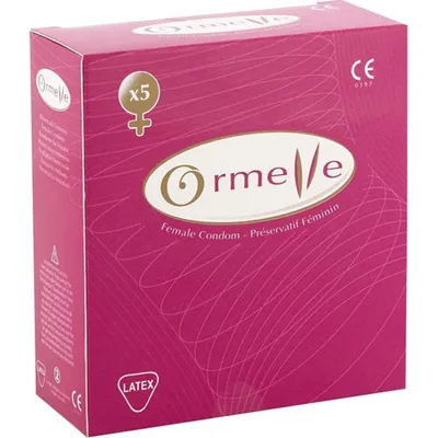A box of Ormelle female condoms.