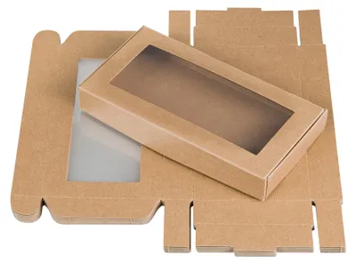 Produktbild von Kerzenschachtel, Braun, 18,5 x 9,5 x 2,5 cm, Kerzenverpackung 4 Kerzen - 10er Set