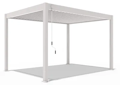 Produktbild von Weide Deluxe Pergola Voll-Aluminium 3x4m mit Lamellendach freistehend Ivory Sand