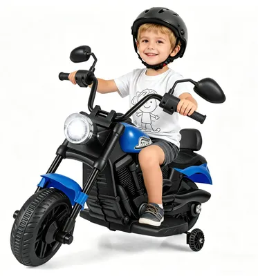 Produktbild von KOMFOTTEU 6V Kindermotorrad, Elektromotorrad 2,4 km/h mit Musik & LED-Scheinwerfer, Elektro Motorrad mit 2 Stützrädern & Pedalen, Kinder Motorrad bis zu 30 kg belastbar, für Mädchen & Jungen ab 3 Jahren