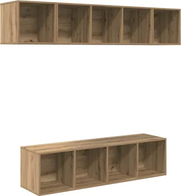 Obrázok produktu pre vidaXL TV skrinka set nástenný 4 ks Artisan dub materiál na báze dreva