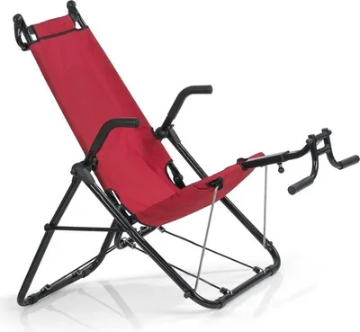 Zdjęcie produktu dla MAXXMEE Inversion Trainer Deluxe - Rower treningowy do ćwiczeń pleców, brzucha, tułowia i nóg - czerwony/czarny