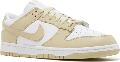 A studio shot of a Nike Dunk Low sneaker.