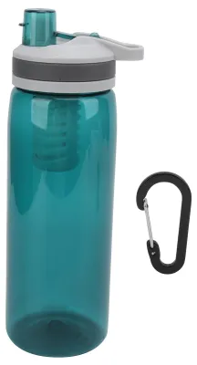 Produktbild von 770 ml tragbare gefilterte Wasserflasche, Outdoor-Luftreiniger für Camping, Wandern, Notfall, Grün