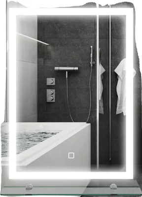 Image de Miroir de salle de bain,tactile, éclairage réglable, argent