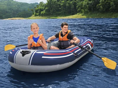 Obrázok produktu pre Bestway 61083, Cestovné / rekreácie, Raft, Modrá, Šedá, Vinyl, 2 osôb, 170 kg