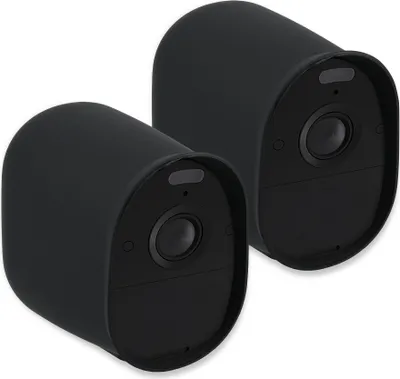 Produktbild von kwmobile 2x Hülle kompatibel mit Arlo Essential Spotlight (1. Gen / VMC2030) - Silikon Security Camera Cover Schutzhülle Kamera - Schwarz