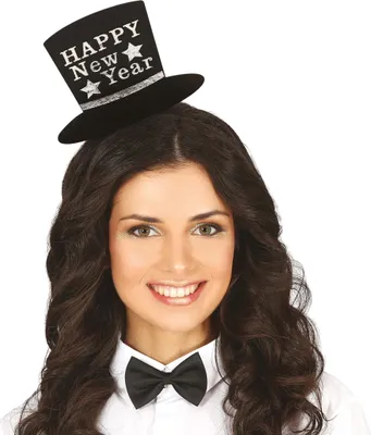 Immagine prodotto di Cappello di Capodanno Tiara Capodanno Accessorio Fascia Festa Glitter Stelle Oro Nero Festa Copricapo, Colore: Argento