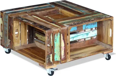 Produktbild von The Living Store Couchtisch Altholz 70x70x35 cm