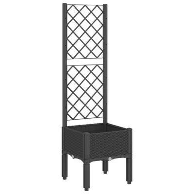 Obrázok produktu pre vidaXL Kvetináč s mriežkou čierny 40x40x142 cm PP