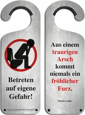 Produktbild von Kult - Klinkenhänger / Türschild - KL21 - Betreten auf eigene Gefahr