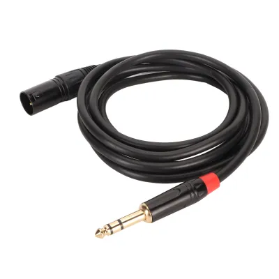 Obrázok produktu pre Kábel XLR samec na TRS, 1/4in XLR samec na TRS kábel, XLR samec na vyvážený TRS kábel, XLR samec na 6,35 mm TRS kábel, 6,35 mm audio kábel, mikrofónový kábel