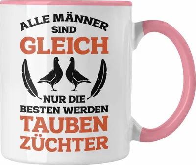 Produktbild von Trendation - Taubenzüchter Geschenkidee Tasse mit Spruch für Taubenbesitzer Geschenk Taubenliebhaber (Rosa)