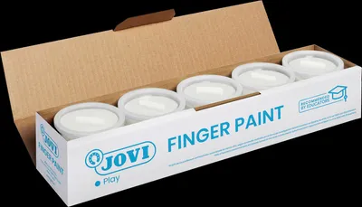 Obrázek produktu pro Jovi Sada 5 kelímků s barvou na prsty 125 ml bílá
