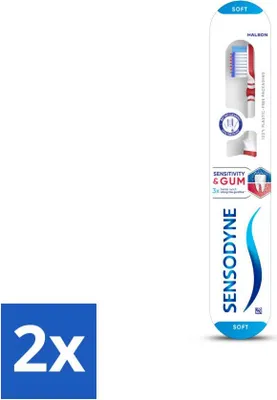 Produktbild von Sensodyne - Zahnbürste - Empfindlichkeit & Zahnfleisch - Stärkung des Zahnfleisches - 1 Zahnbürste - Vorteilspack - 2 Stücke