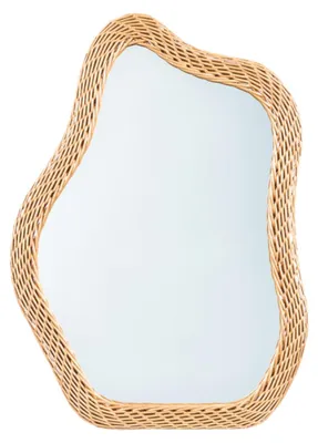 Produktbild von Giftdecor Spiegel Bali - Rattan - organische Form - 51 x 70 cm - Wandspiegel