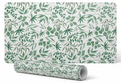 Obrázek produktu pro Podložka na psací stůl s motivem listů, protiskluzová, rozměry 90 x 45 cm