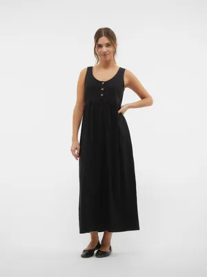 Produktbild von Mamalicious Evi Lia Ankle ärmelloses Langes Kleid Schwarz XS Frau Schwarz XS