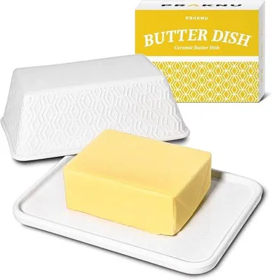 Produktbild von Porzellan Butterdose weiß für 250 g Butter - langlebige Frische