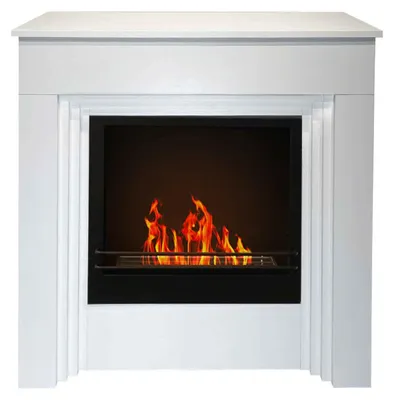 Produktbild von Bellini - Bioethanol-Holzboden-Kamin 96x35xH96 cm, weiss