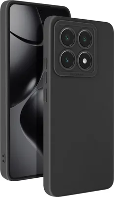 Produktbild von Avizar, SoftGlow Silikonhülle für Xiaomi 14T, geschützte Kamera, Schwarz